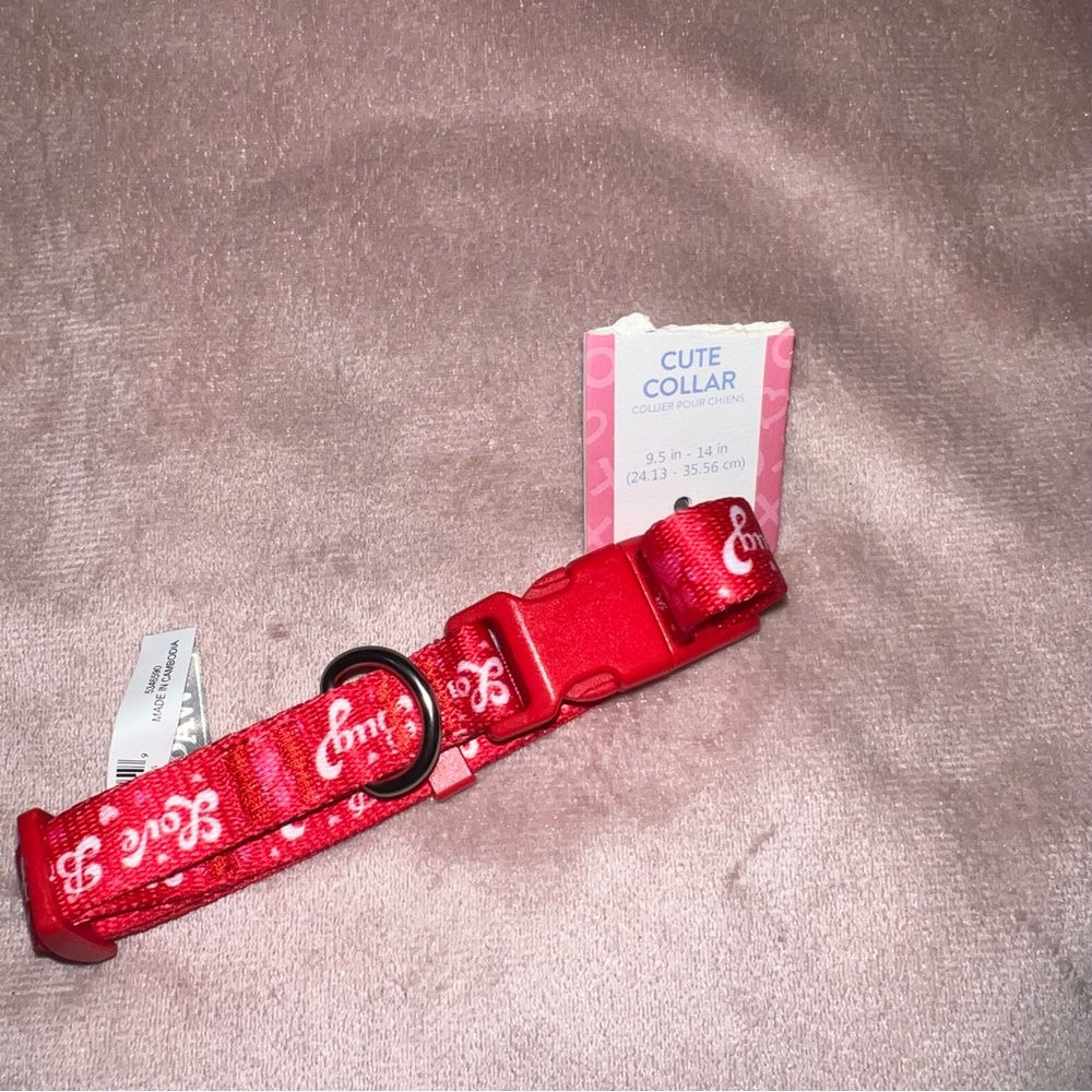 Red Dog Collar with Cute Design
